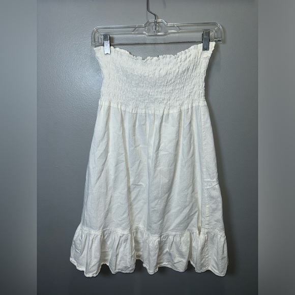 Coastal Cowgirl Beachy Boho White Linen Dress - Picture 4 of 4